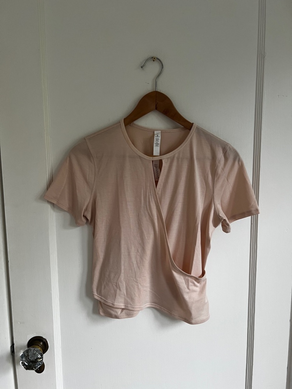 lululemon athletica Round Trip Short Sleeve Wrap-Style Top - Light Pink